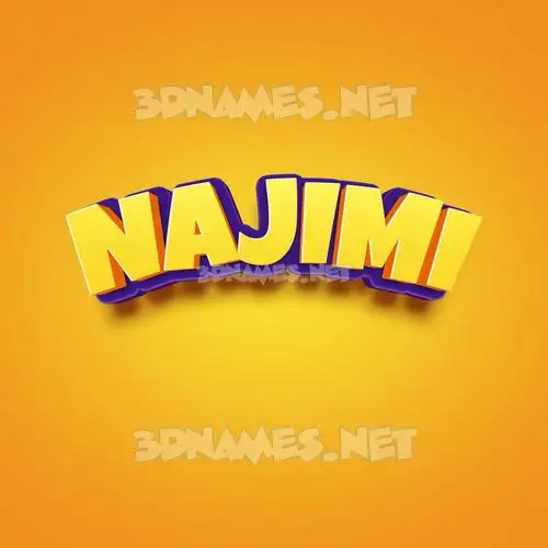 najimi in Orange Toon style - 3D name wallpaper
