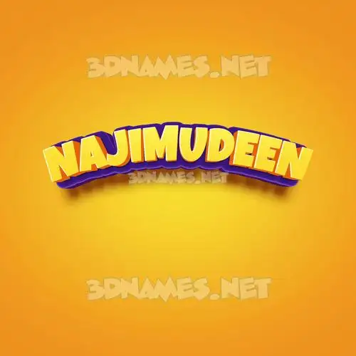 najimudeen in Orange Toon style - 3D name wallpaper najimudeen in Orange Toon style - 3D name wallpaper