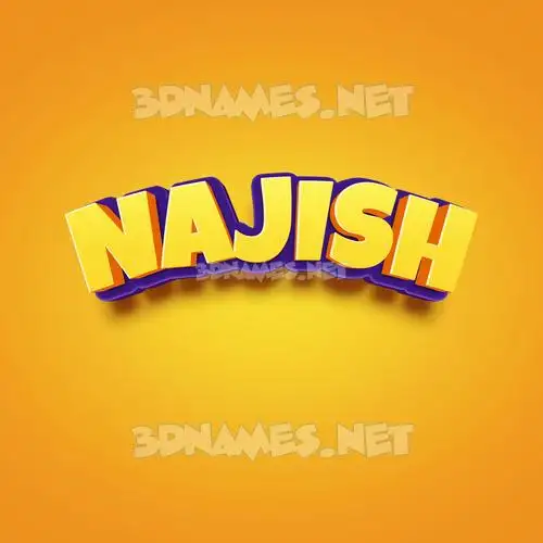 najish in Orange Toon style - 3D name wallpaper najish in Orange Toon style - 3D name wallpaper