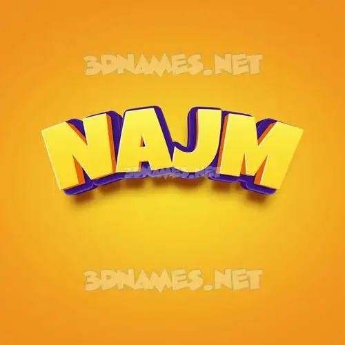 najm in Orange Toon style - 3D name wallpaper najm in Orange Toon style - 3D name wallpaper