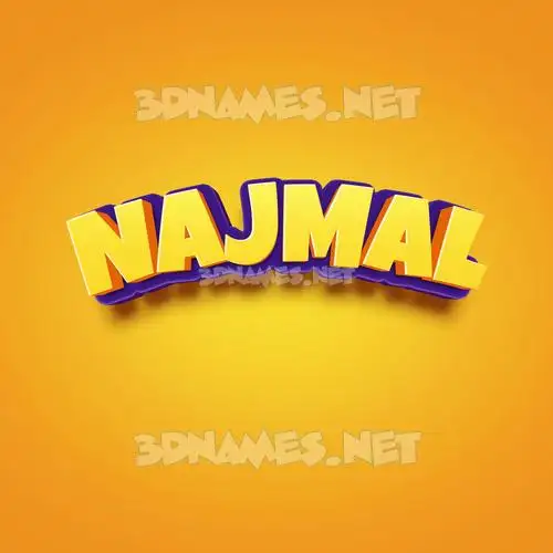 najmal in Orange Toon style - 3D name wallpaper najmal in Orange Toon style - 3D name wallpaper