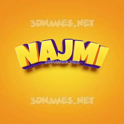 najmi in Orange Toon style - 3D name wallpaper najmi in Orange Toon style - 3D name wallpaper
