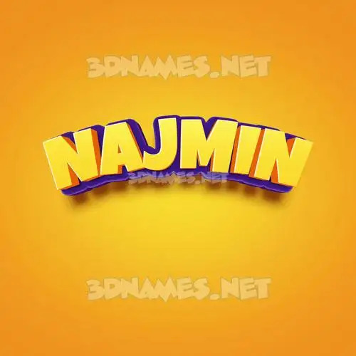 najmin in Orange Toon style - 3D name wallpaper najmin in Orange Toon style - 3D name wallpaper