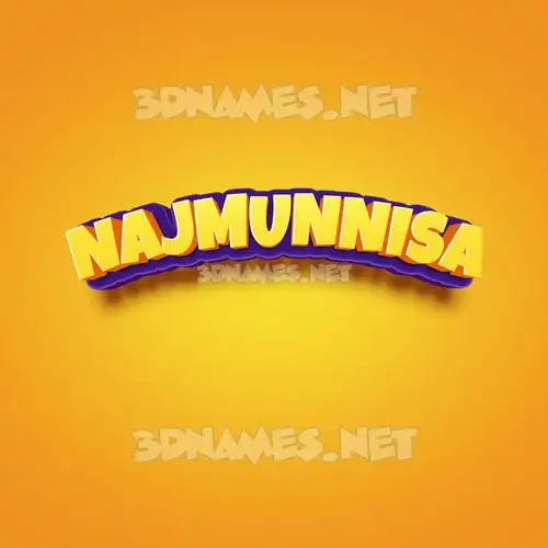 najmunnisa in Orange Toon style - 3D name wallpaper najmunnisa in Orange Toon style - 3D name wallpaper