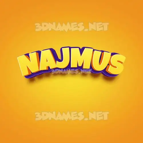 najmus in Orange Toon style - 3D name wallpaper najmus in Orange Toon style - 3D name wallpaper