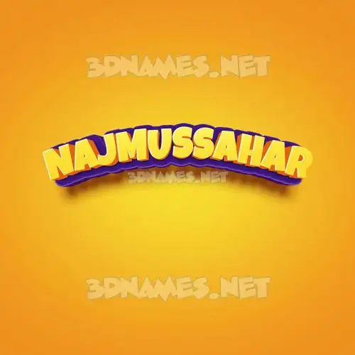 najmussahar in Orange Toon style - 3D name wallpaper najmussahar in Orange Toon style - 3D name wallpaper