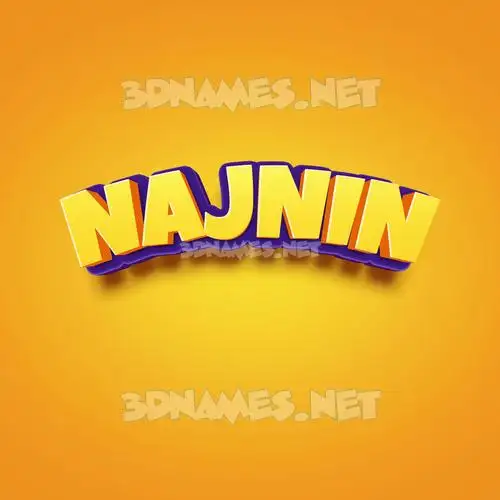 najnin in Orange Toon style - 3D name wallpaper najnin in Orange Toon style - 3D name wallpaper