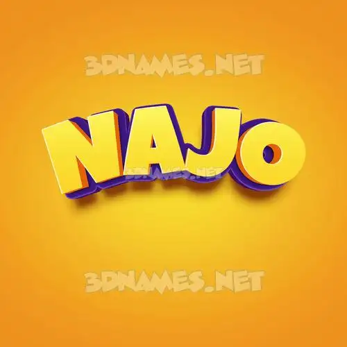 najo in Orange Toon style - 3D name wallpaper