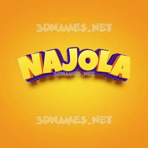 najola in Orange Toon style - 3D name wallpaper