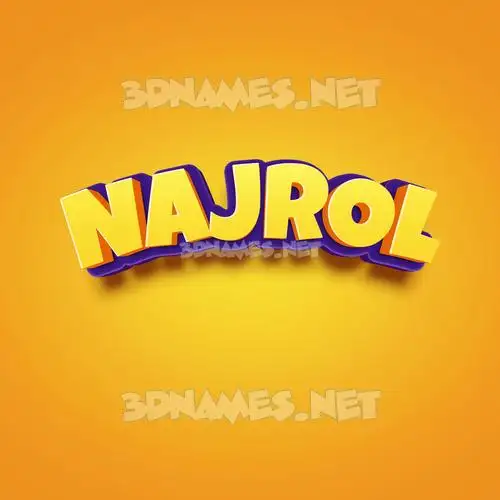najrol in Orange Toon style - 3D name wallpaper najrol in Orange Toon style - 3D name wallpaper