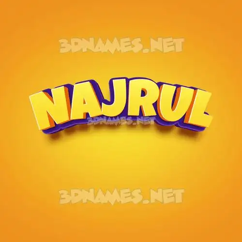 najrul in Orange Toon style - 3D name wallpaper najrul in Orange Toon style - 3D name wallpaper