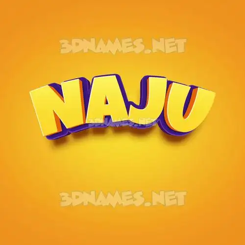 naju in Orange Toon style - 3D name wallpaper naju in Orange Toon style - 3D name wallpaper