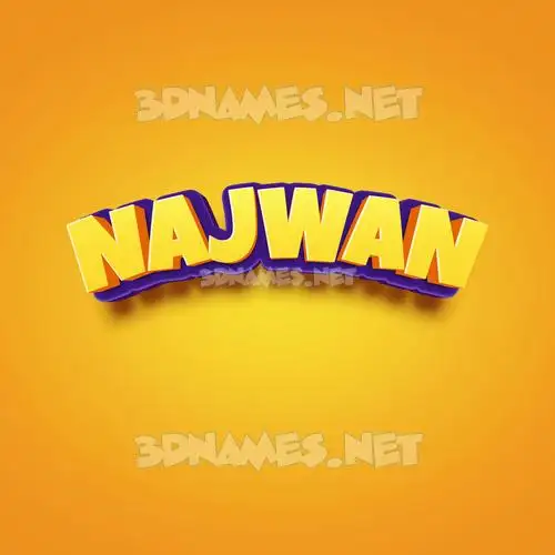 najwan in Orange Toon style - 3D name wallpaper najwan in Orange Toon style - 3D name wallpaper