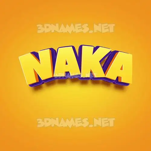 naka in Orange Toon style - 3D name wallpaper naka in Orange Toon style - 3D name wallpaper