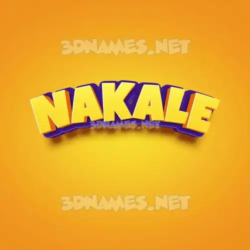 nakale in Orange Toon style - 3D name wallpaper nakale in Orange Toon style - 3D name wallpaper