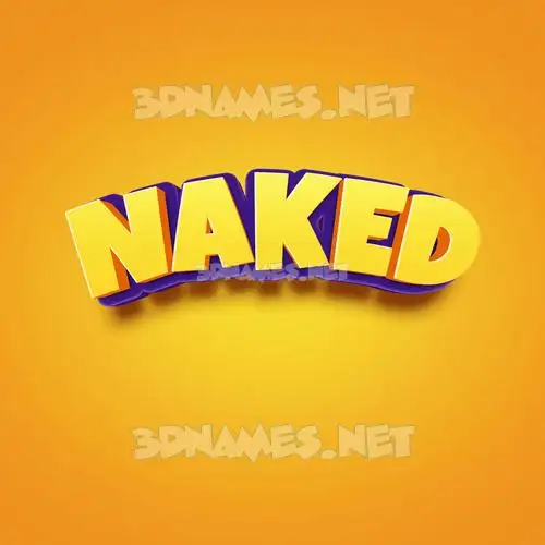 naked in Orange Toon style - 3D name wallpaper naked in Orange Toon style - 3D name wallpaper