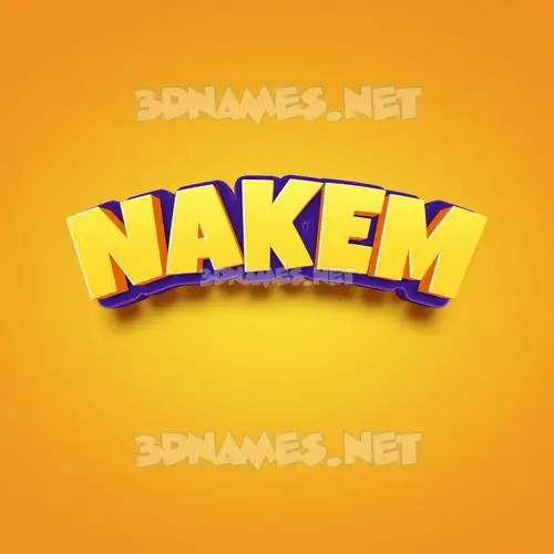 nakem in Orange Toon style - 3D name wallpaper nakem in Orange Toon style - 3D name wallpaper