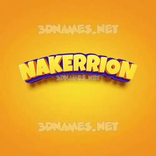 nakerrion in Orange Toon style - 3D name wallpaper nakerrion in Orange Toon style - 3D name wallpaper