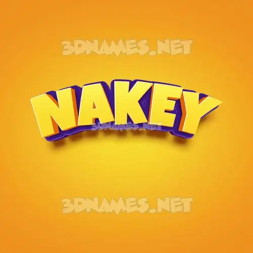 nakey in Orange Toon style - 3D name wallpaper nakey in Orange Toon style - 3D name wallpaper