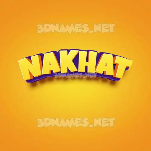 nakhat in Orange Toon style - 3D name wallpaper nakhat in Orange Toon style - 3D name wallpaper