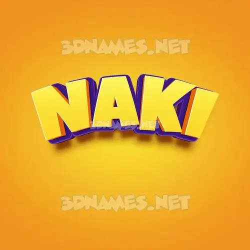 naki in Orange Toon style - 3D name wallpaper naki in Orange Toon style - 3D name wallpaper