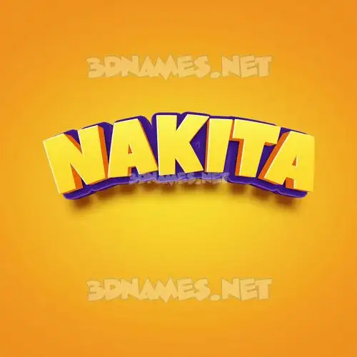 nakita in Orange Toon style - 3D name wallpaper nakita in Orange Toon style - 3D name wallpaper