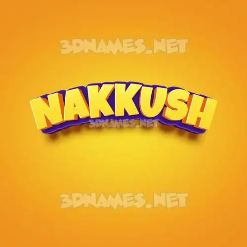 nakkush in Orange Toon style - 3D name wallpaper
