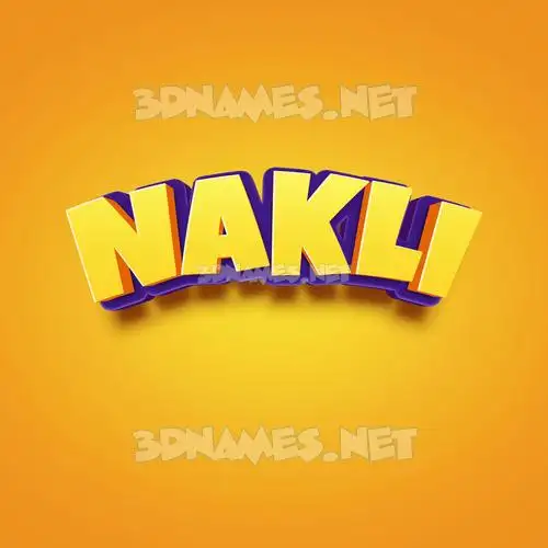nakli in Orange Toon style - 3D name wallpaper nakli in Orange Toon style - 3D name wallpaper