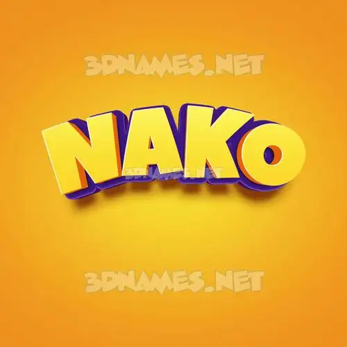 nako in Orange Toon style - 3D name wallpaper nako in Orange Toon style - 3D name wallpaper