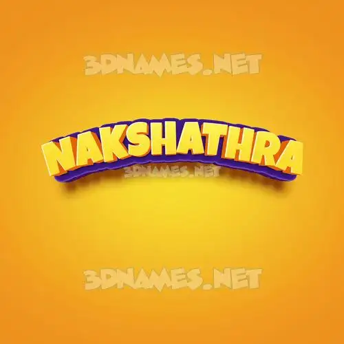 nakshathra in Orange Toon style - 3D name wallpaper