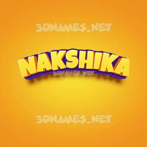 nakshika in Orange Toon style - 3D name wallpaper nakshika in Orange Toon style - 3D name wallpaper