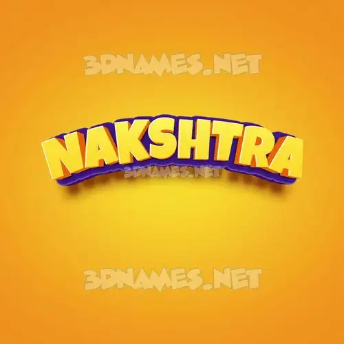nakshtra in Orange Toon style - 3D name wallpaper