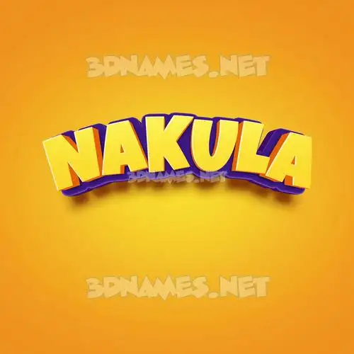 nakula in Orange Toon style - 3D name wallpaper
