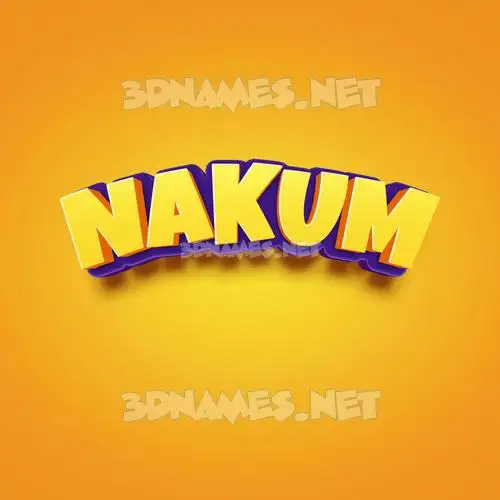 nakum in Orange Toon style - 3D name wallpaper