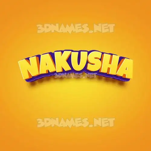 nakusha in Orange Toon style - 3D name wallpaper nakusha in Orange Toon style - 3D name wallpaper