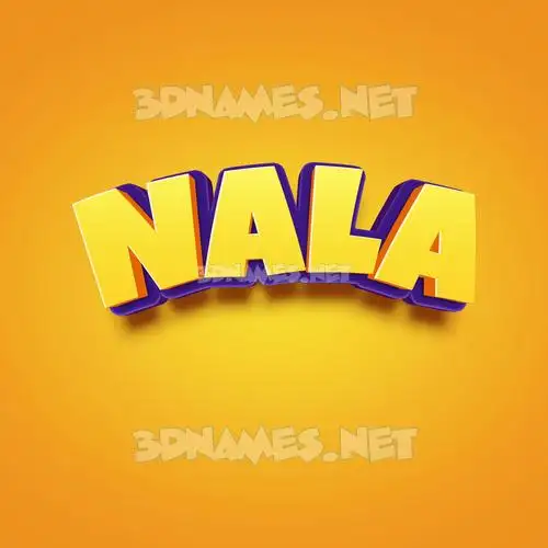 nala in Orange Toon style - 3D name wallpaper nala in Orange Toon style - 3D name wallpaper