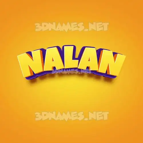 nalan in Orange Toon style - 3D name wallpaper nalan in Orange Toon style - 3D name wallpaper