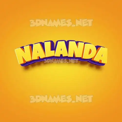 nalanda in Orange Toon style - 3D name wallpaper nalanda in Orange Toon style - 3D name wallpaper