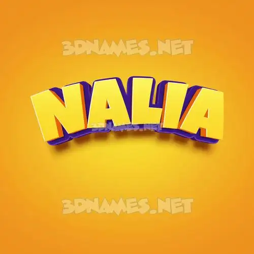 nalia in Orange Toon style - 3D name wallpaper nalia in Orange Toon style - 3D name wallpaper