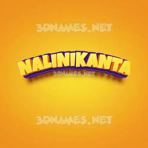nalinikanta in Orange Toon style - 3D name wallpaper