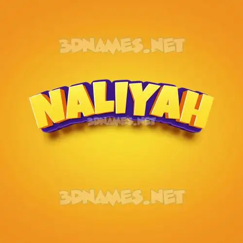 naliyah in Orange Toon style - 3D name wallpaper