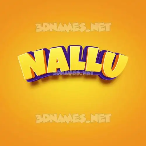 nallu in Orange Toon style - 3D name wallpaper nallu in Orange Toon style - 3D name wallpaper