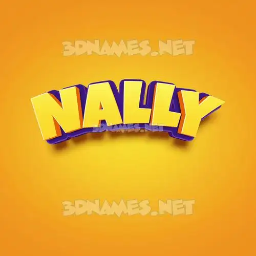 nally in Orange Toon style - 3D name wallpaper nally in Orange Toon style - 3D name wallpaper