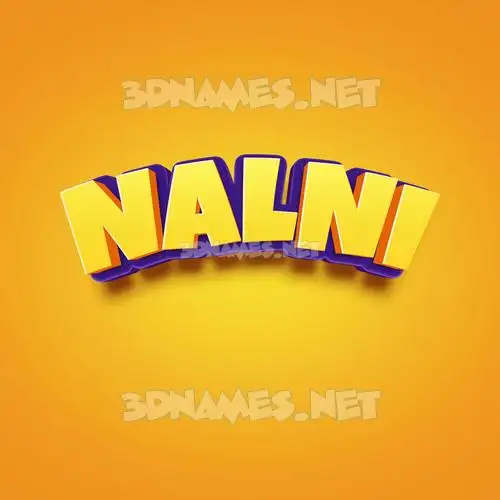 nalni in Orange Toon style - 3D name wallpaper nalni in Orange Toon style - 3D name wallpaper