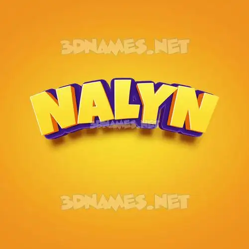 nalyn in Orange Toon style - 3D name wallpaper nalyn in Orange Toon style - 3D name wallpaper