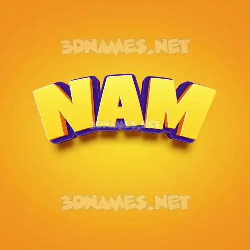 nam in Orange Toon style - 3D name wallpaper nam in Orange Toon style - 3D name wallpaper