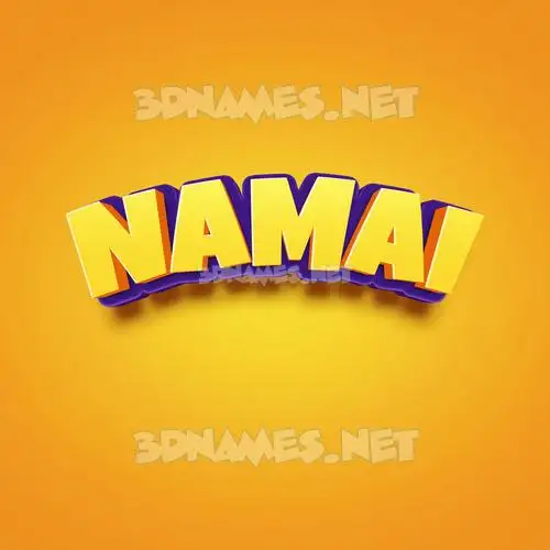 namai in Orange Toon style - 3D name wallpaper
