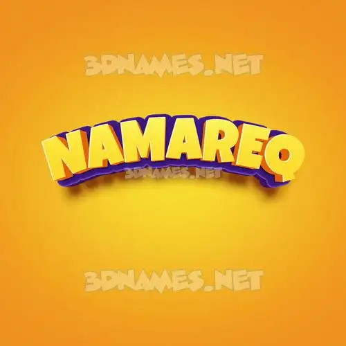 namareq in Orange Toon style - 3D name wallpaper namareq in Orange Toon style - 3D name wallpaper