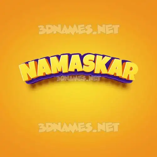 namaskar in Orange Toon style - 3D name wallpaper namaskar in Orange Toon style - 3D name wallpaper