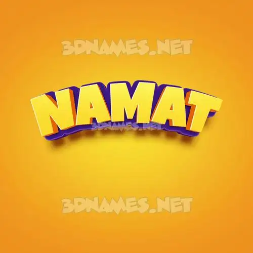 namat in Orange Toon style - 3D name wallpaper namat in Orange Toon style - 3D name wallpaper